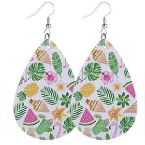 3/ $15 Brand New Faux Leather Earrings